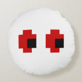 8ビット不気味赤い目 ラウンドクッション (裏面)