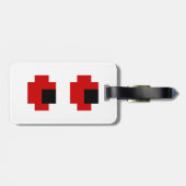 8ビット不気味赤い目 ラゲッジタグ (裏面横)