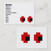 8ビット不気味赤い目 名刺 (正面/裏面)