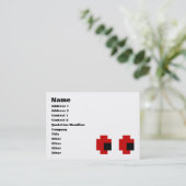 8ビット不気味赤い目 名刺 (スタンド正面)