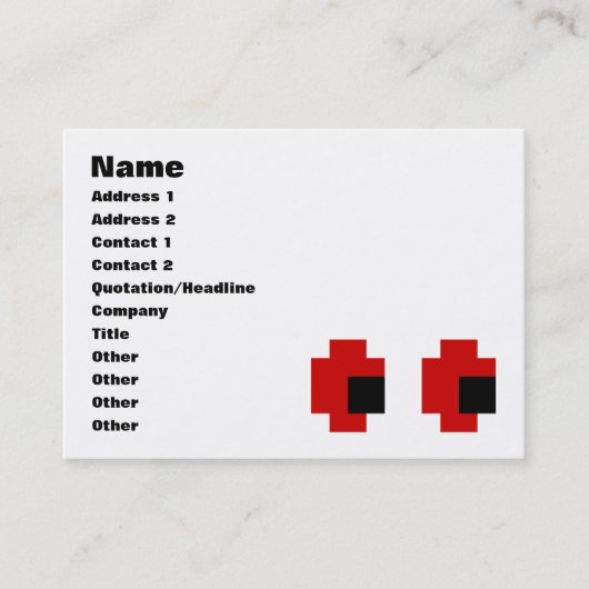 8ビット不気味赤い目 名刺 (正面)