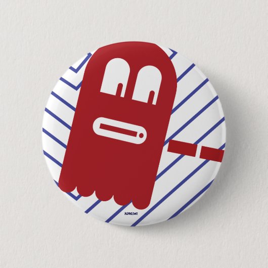 8ビット幽霊ボタン 缶バッジ (正面)