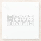 8ビット猫M30W ガラスコースター (裏面)