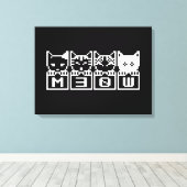 8ビット猫M30W キャンバスプリント (インサイチュ (ウッドフロア))