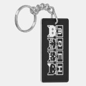 8ビット猫M30W キーホルダー (正面左)