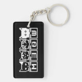 8ビット猫M30W キーホルダー (裏面)