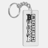 8ビット猫M30W キーホルダー (正面左)