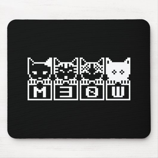 8ビット猫M30W マウスパッド (正面)