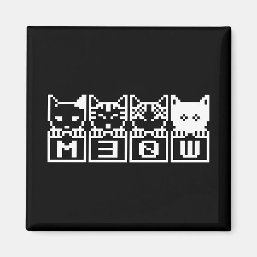 8ビット猫M30W マグネット (正面)