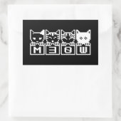 8ビット猫M30W 長方形シール (バッグ)