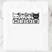 8ビット猫M30W 長方形シール (バッグ)