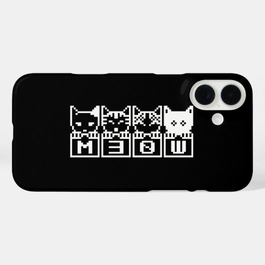 8ビット猫M30W Case-Mate iPhoneケース (裏面 (横))