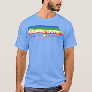 8ビット ゲームオーバー コイン 16ビット ゲーム レトロ ヴィンテージ 男の子 Tシャツ