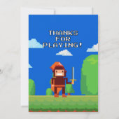 8ビット レトロ ゲーム ピクセルアート ゲーマー 誕生日 招待状 (裏面)