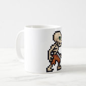 8ビット レトロ スケルトン コーヒーマグカップ (正面左)