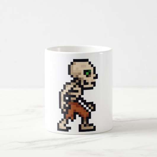 8ビット レトロ スケルトン コーヒーマグカップ (中央)