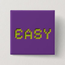 8ビットEASYスクエアピン - レトロパープルゲーミングアクセサリー