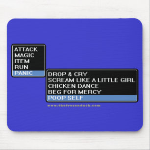 8ビットRPGの戦いメニュー マウスパッド