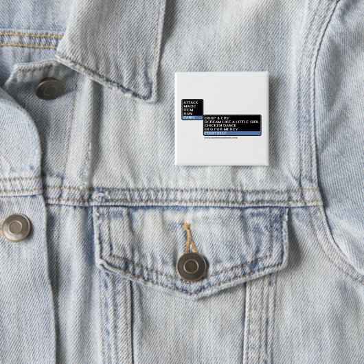 8ビットRPGの戦いメニュー 缶バッジ (インサイチュ)