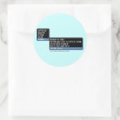 8ビットRPGバトルメニュー ラウンドシール (バッグ)