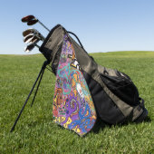 8ビットTタイムXXX3デザインゴルフタオル ゴルフタオル (グリーン)