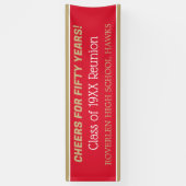 8フィートのバナー！年を編集！クラス懇親会バナー 横断幕 (縦)