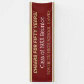 8フィートのバナー！年を編集！クラス懇親会バナー 横断幕 (縦)