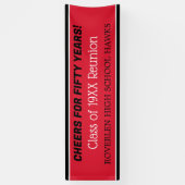 8フィートのバナー！年を編集！クラス懇親会バナー 横断幕 (縦)