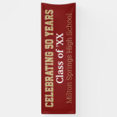 8フィート長！50祝yrs懇親会バナー 横断幕 (縦)