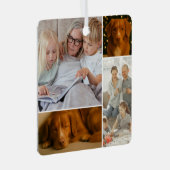 8フォトカスタムコラージュパーソナライズされた メタルオーナメント (正面右)