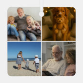 8フォトカスタムコラージュパーソナライズされた メタルオーナメント (裏面)