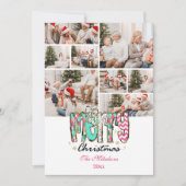 8フォトカラフルレトロメリークリスマス シーズンカード (正面)