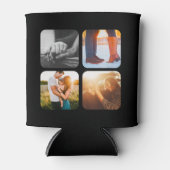 8フォトグリッドテンプレート両面ブラック 缶クーラー (正面)