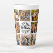8フォトコラージュすべての行事ワールド最高のズ父 カフェラテマグ (正面)