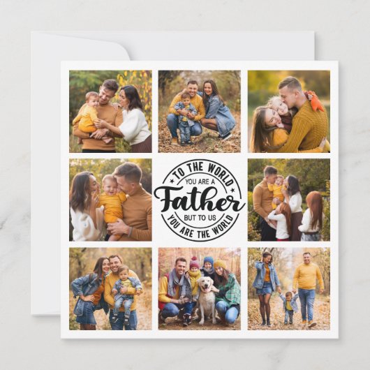 8フォトコラージュすべての行事ワールド最高のズ父 カード (正面)