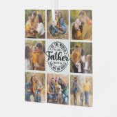 8フォトコラージュすべての行事ワールド最高のズ父 ガラスオーナメント (正面左)