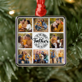 8フォトコラージュすべての行事ワールド最高のズ父 メタルオーナメント