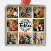 8フォトコラージュすべての行事ワールド最高のズ父 メタルオーナメント (正面)