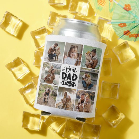 8フォトコラージュすべての行事最高のパパEver 缶クーラー (インサイチュ 夏)