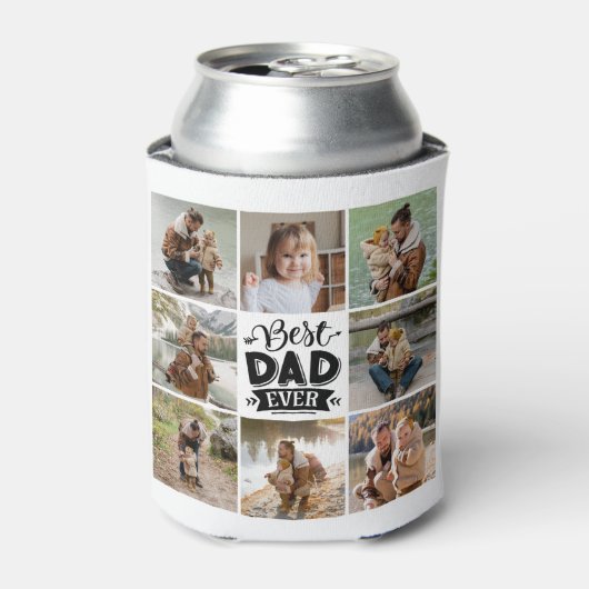 8フォトコラージュすべての行事最高のパパEver 缶クーラー (缶正面)