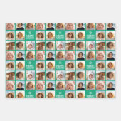 8フォトコラージュとメリークリスマス – 3色 ラッピングペーパーシート (正面3)