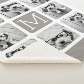 8フォトコラージュとモノグラム – ニュートラルトープ シェルパブランケット (3/4)