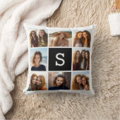 8フォトコラージュと白黒モノグラム クッション (ブランケット)