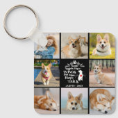 8フォトコラージュのペット犬の損失覚え キーホルダー (正面)