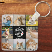 8フォトコラージュのペット犬の損失覚え キーホルダー (裏面)