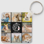 8フォトコラージュのペット犬の損失覚え キーホルダー (裏面)