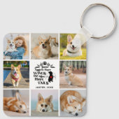 8フォトコラージュのペット犬の損失覚え キーホルダー (裏面)