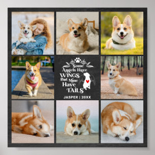 8フォトコラージュのペット犬の損失覚え ポスター