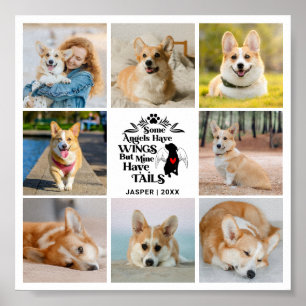 8フォトコラージュのペット犬の損失覚え ポスター