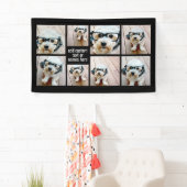 8フォトコラージュのミニマル – 白黒グリッド 横断幕 (インサイチュ)